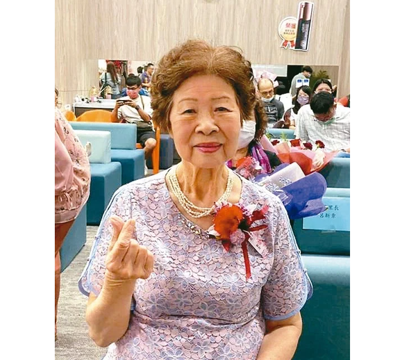 嘉義縣大林鎮86歲劉雪花獲選模範母親。 圖／大林鎮公所提供