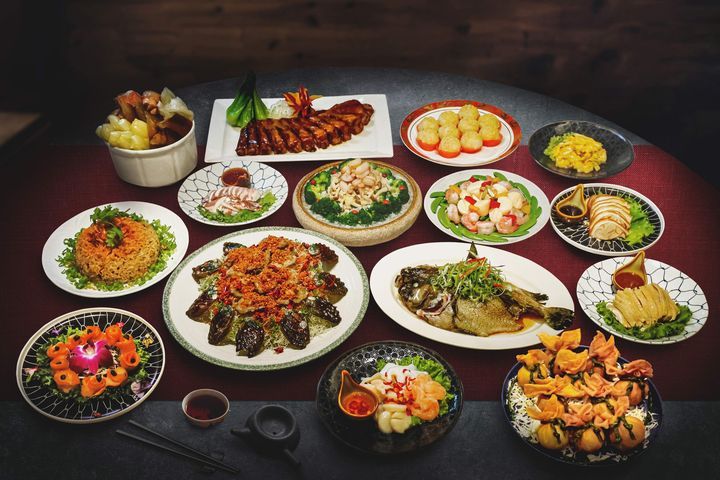 王朝餐廳 & 宴會廳「女神媽媽母親節專案」中式美饌桌菜。　圖：台北凱撒大飯店／提供
