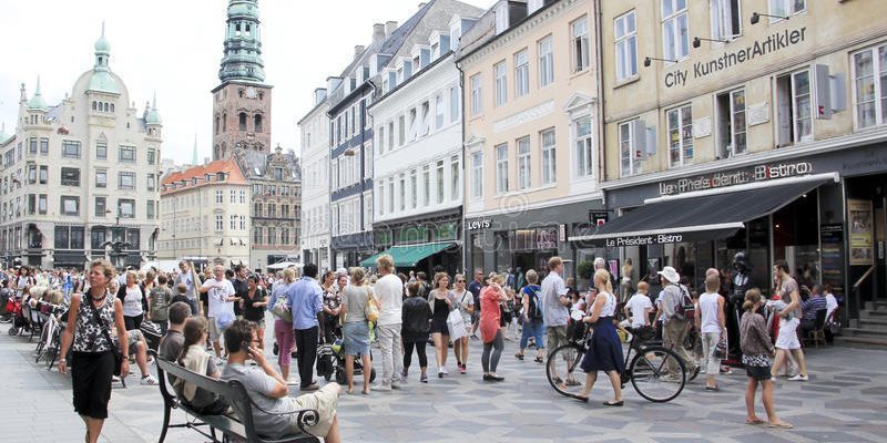 丹麥首都哥本哈根購物街 「斯楚格街」（Strøget）。 （圖片來源：dream...
