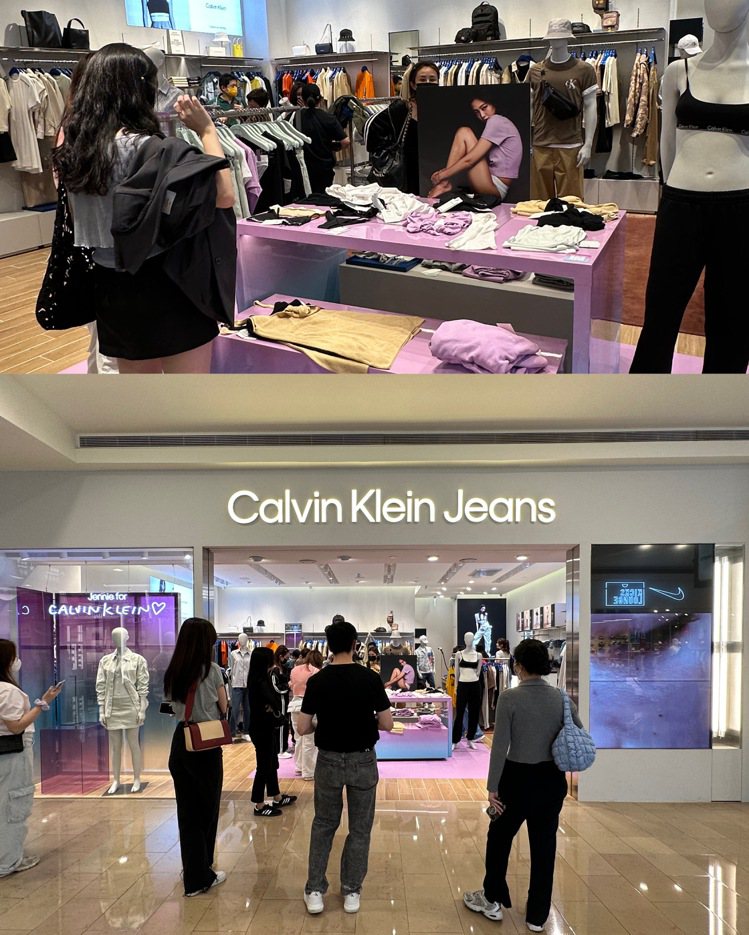 Jennie for Calvin Klein系列北部據點僅限台北101門市上架，吸引許多粉絲到場搶購支持偶像。記者曾智緯／攝影