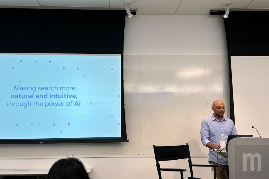 ▲Google搜尋總裁暨總經理Rajan Patel說明目前整合人工智慧技術的搜尋服務如何運作