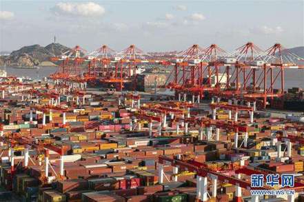 大陸國家統計局數據顯示，4月大陸對第一大貿易夥伴東協出口增速回落明顯。圖／新華網