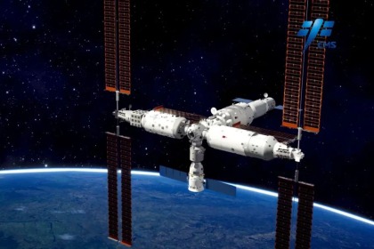 大陸天宮太空站將與多國開展科學合作。圖／取自中國載人航天工程官網