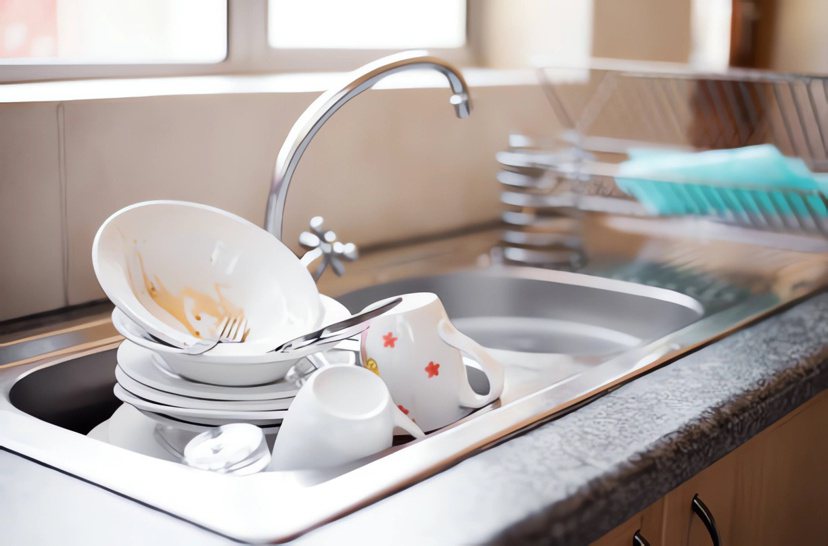 碗盤泡水浸一浸，有的甚至放到隔天再洗。如果有這種習慣那可要小心了。 圖／媽媽經