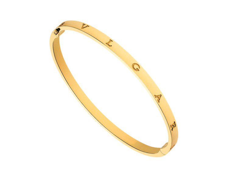 BVLGARI BVLGARI系列黃K金手環，約12萬4,800元。圖／寶格麗提...