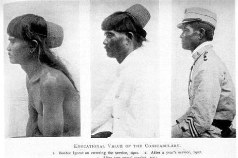 在1910年美國出版的殖民地報告中，伍斯特放入了他不同時間所拍攝的三張穆羅的照片...