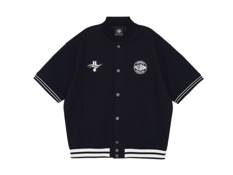 PALLADIUM X JEREMY LIN林書豪聯名7號系列短袖球員刺繡襯衫，3,390元。圖／PALLADIUM提供