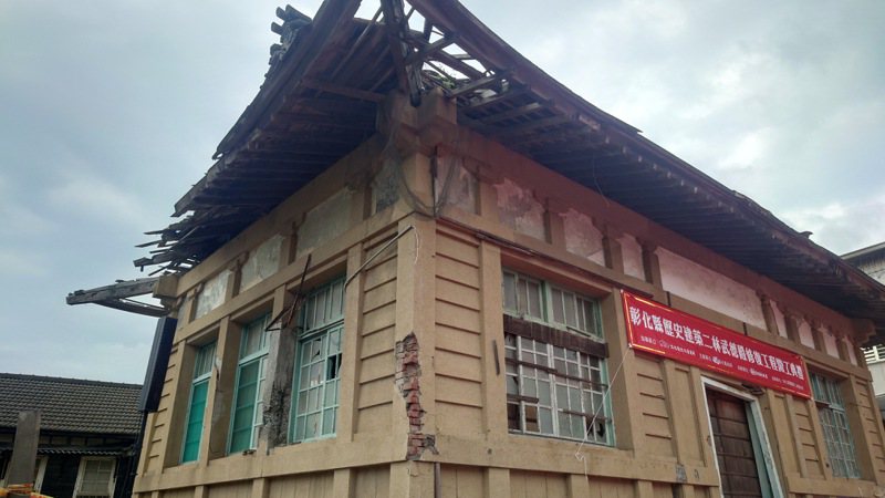 經過20年，彰化縣二林武德殿破壞亟待修復。記者簡慧珍／攝影