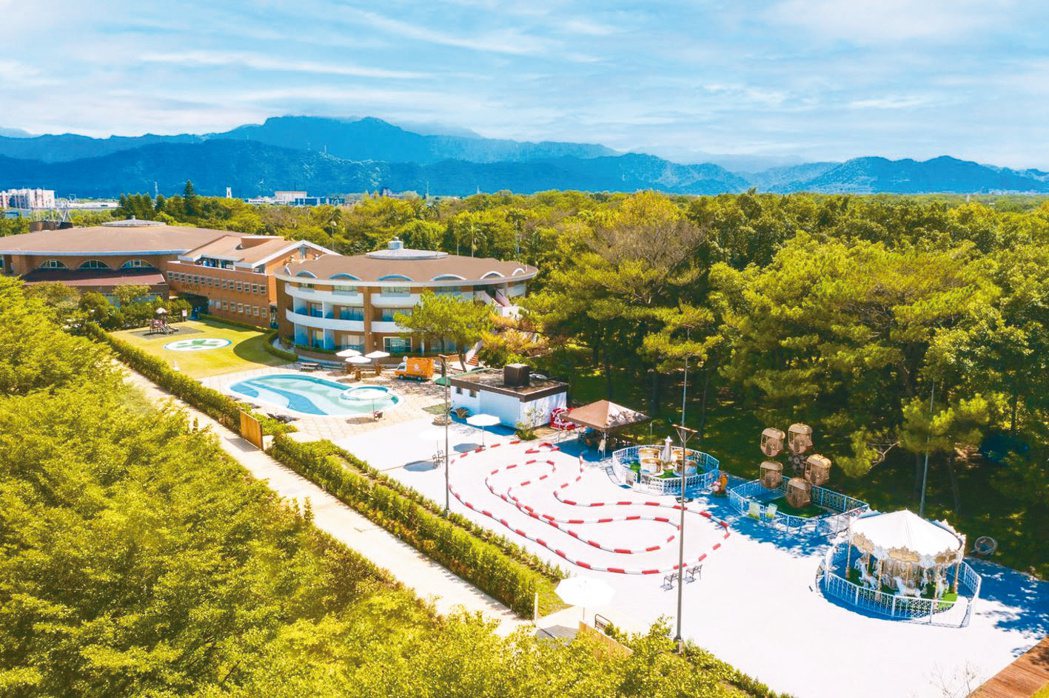 桃園高爾夫俱樂部 悅華大酒店從高空鳥瞰。天成飯店集團／提供