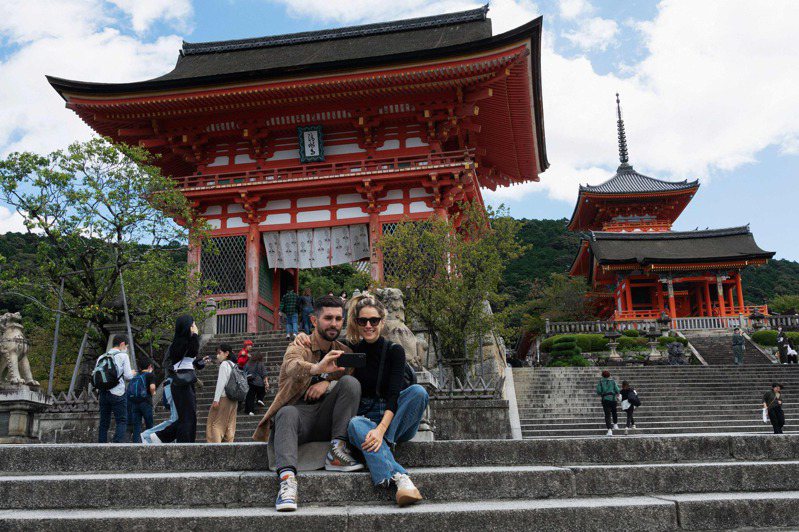 日本京都的清水寺是觀光勝地。法新社