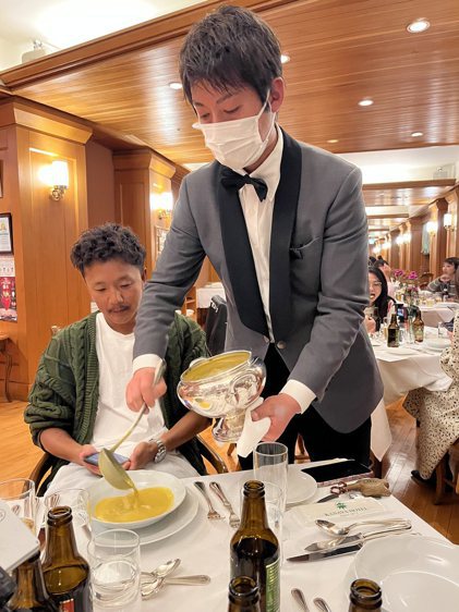 中禪寺金谷飯店可品嘗傳統日式溫泉酒店難得的西餐。記者羅建怡／攝影