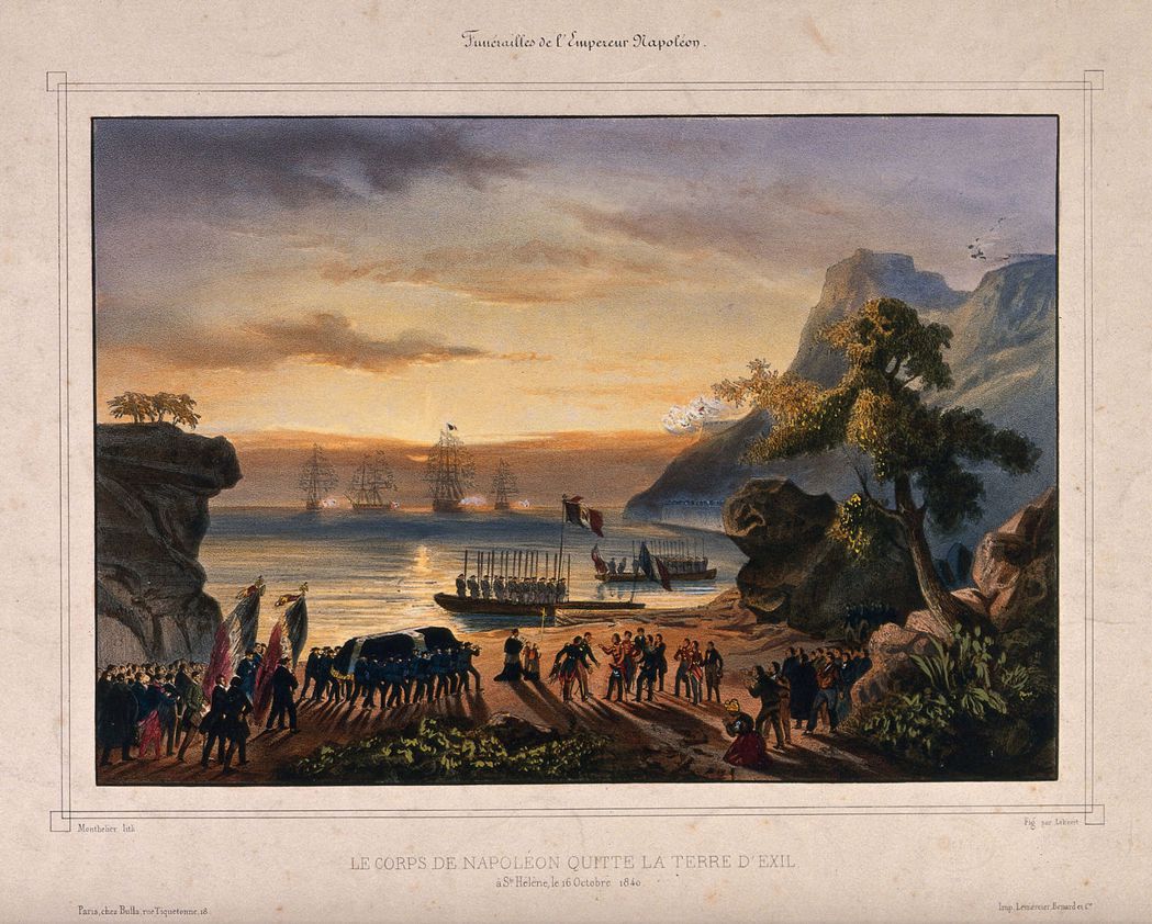 1840年，法國將拿破崙的遺骸從聖赫勒拿遷回故土。 圖／ Wellcome Co...