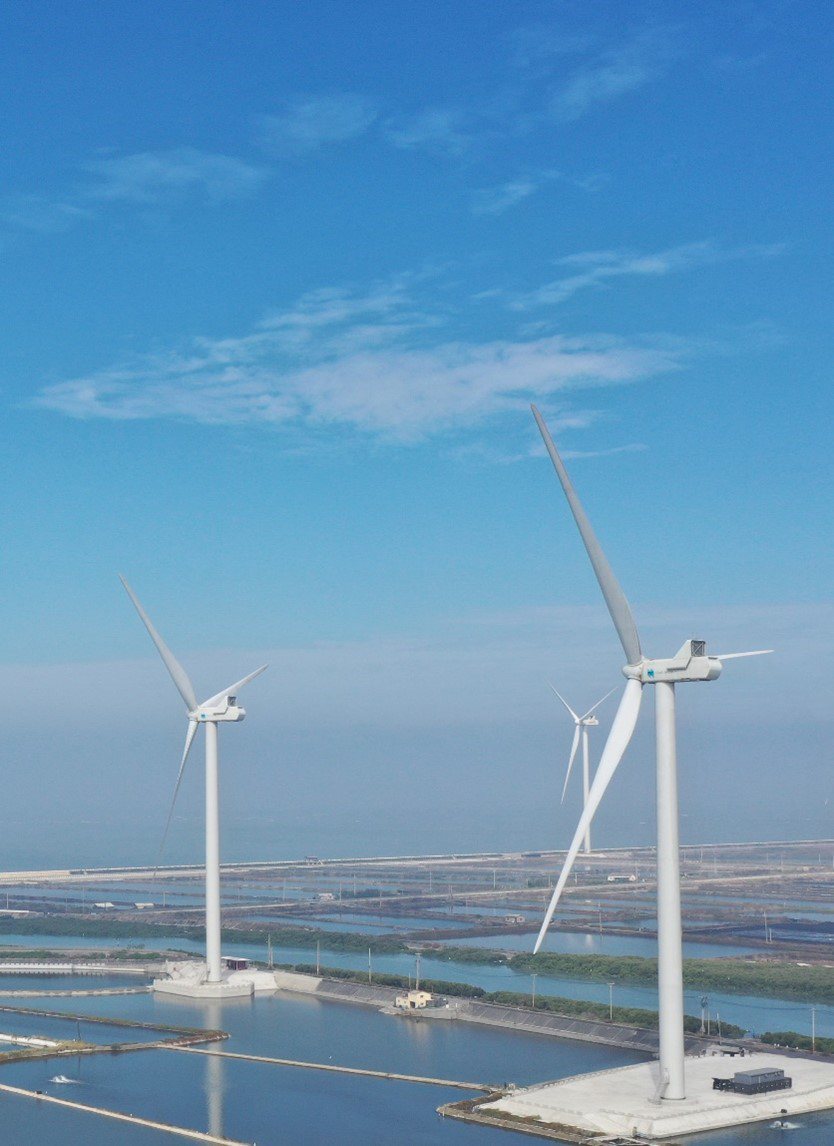 台汽電集團投資開發星寶電力陸域風電，10.35MW。台汽電／提供