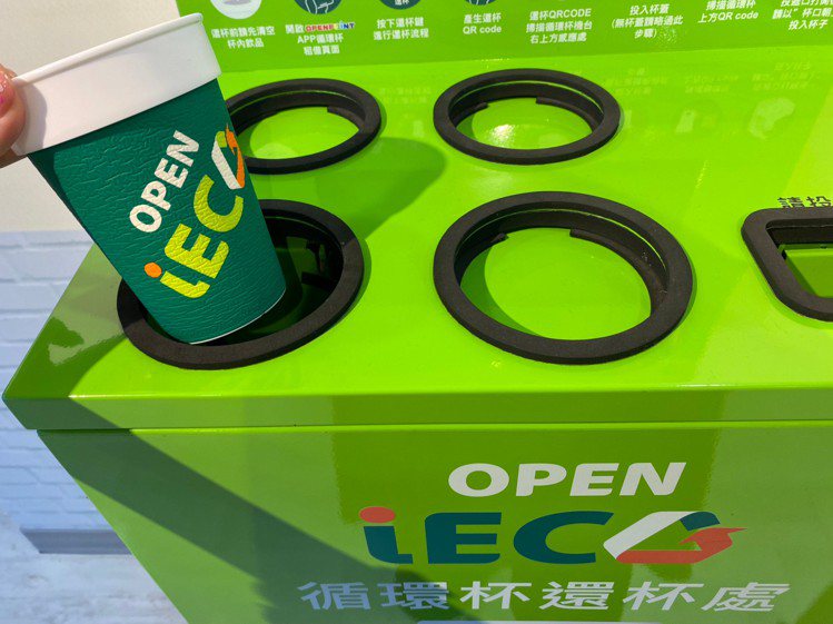 「OPEN iECO循環杯租借服務」已導入500間7-ELEVEN門市。圖／7-ELEVEN提供