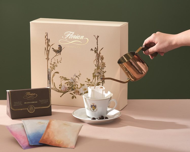 花神Florian精品咖啡手沖濾掛禮盒，推薦價1,680元，新光三越獨家、初登場。圖／新光三越提供