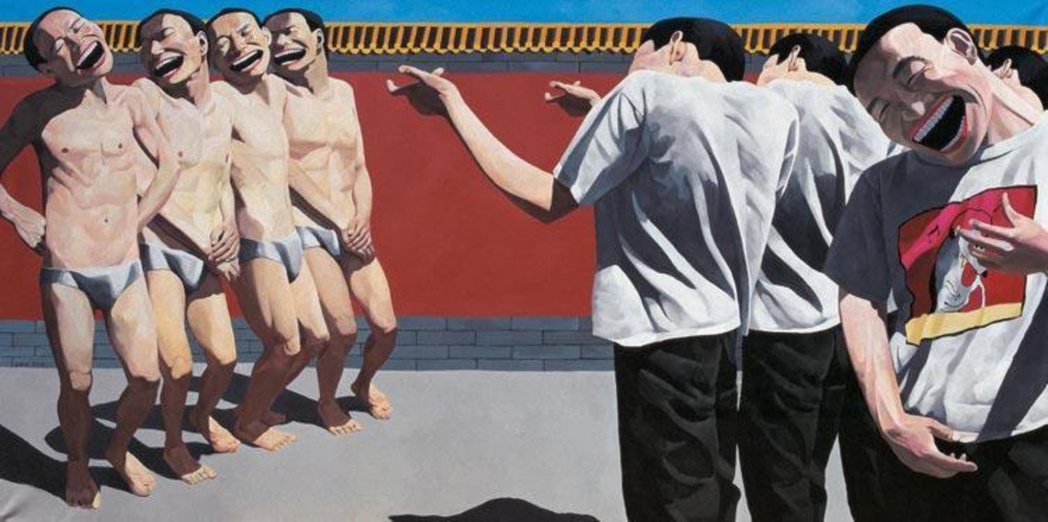 岳敏君的油畫作品、以1989天安門事件為背景的〈處決〉在倫敦蘇富比以約293萬歐...