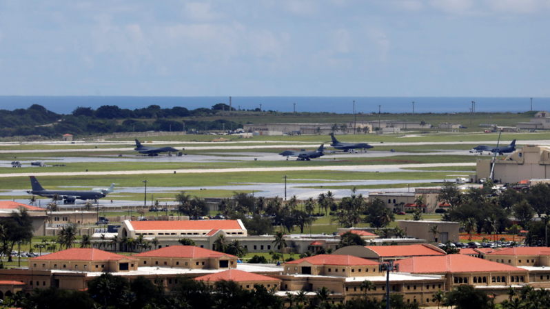 圖為位於關島的美國安德森空軍基地資料照。（路透）