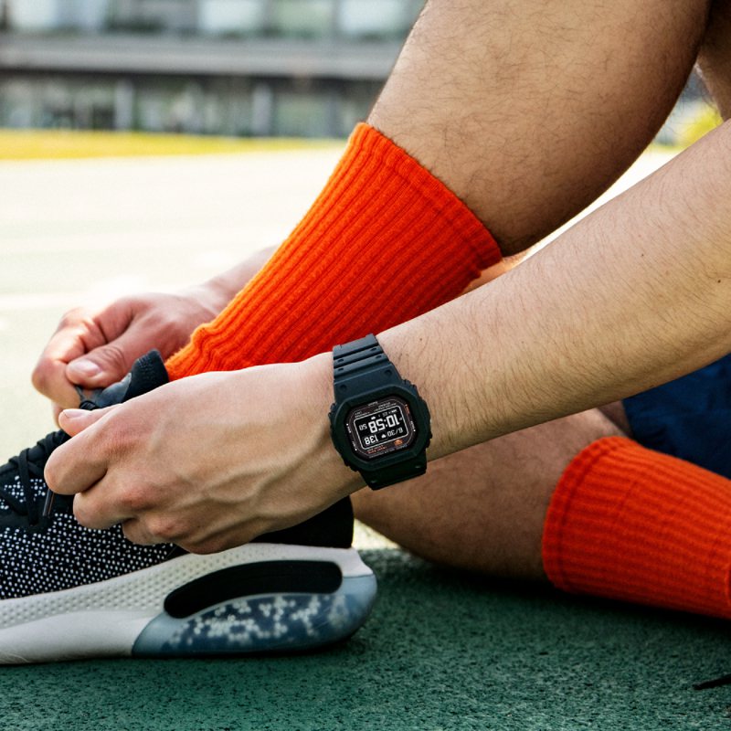 G-SHOCK DW-H5600表还可支援跑步、步行、健身房锻炼和间歇训练4种运动模式。图／CASIO提供