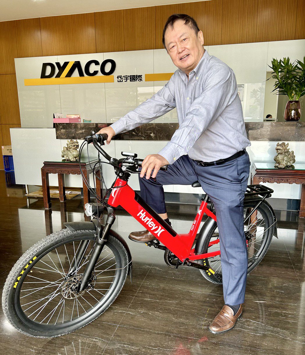 岱宇董事長林英俊宣示，電動輔助自行車將成為岱宇的第二產業。記者宋健生/攝影