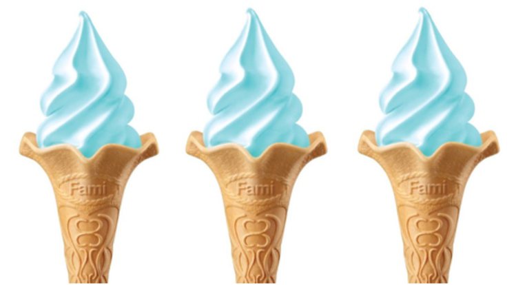 全家便利商店「彈珠汽水霜淇淋」曾於2019上市，此為當時產品圖。圖／全家便利商店...