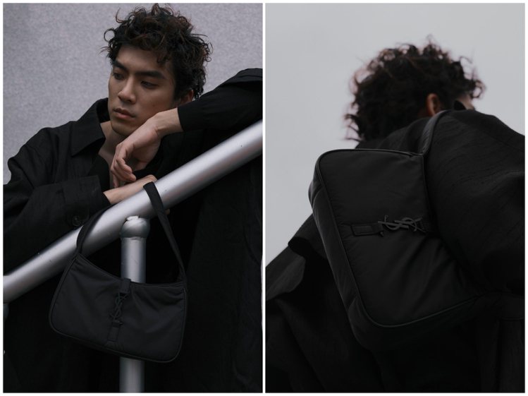 林哲熹也使用了Saint Laurent的黑色Le 5 À 7斜背包，展現獨特個性。圖／翻攝自 IG @ jclin0000