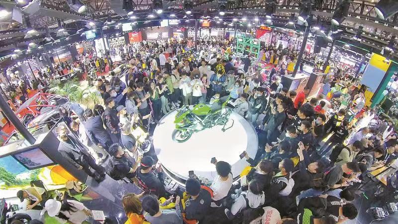 2023北京國際摩托車展覽會，吸引眾多摩友共赴行業盛會。圖／本報北京傳真
