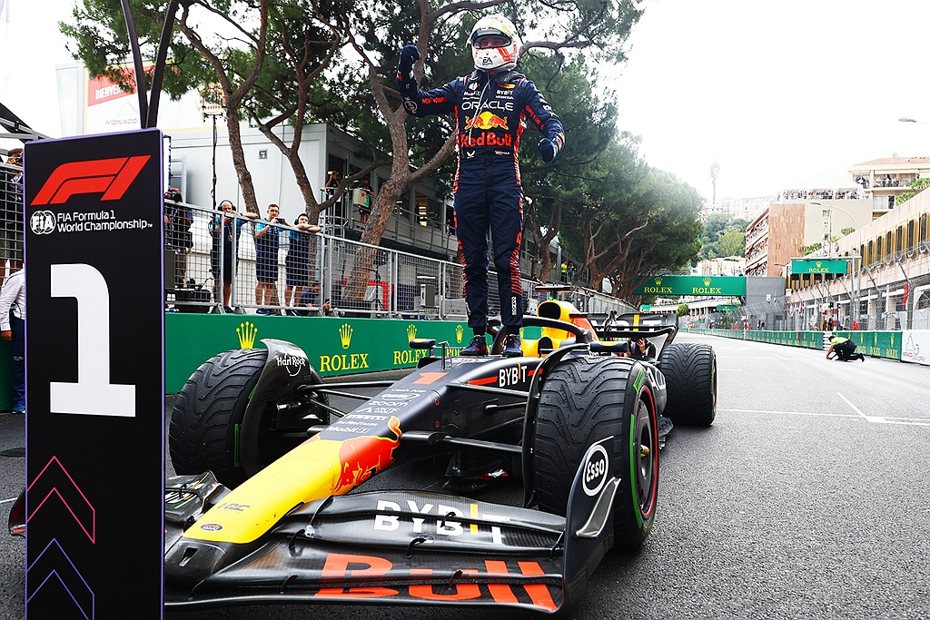 一級方程式賽車Oracle Red Bull Racing車隊Max Verstappen二度於摩納哥大獎賽奪冠。 圖／Oracle Red Bull Racing提供