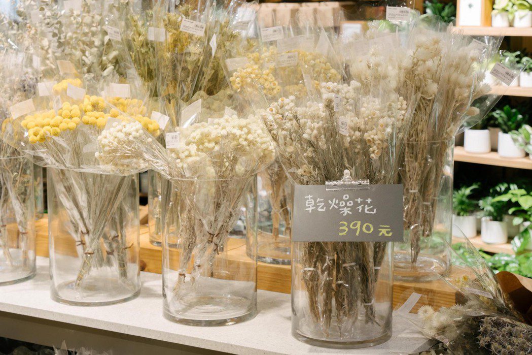 獨家販售的乾燥花系列。圖｜無印良品