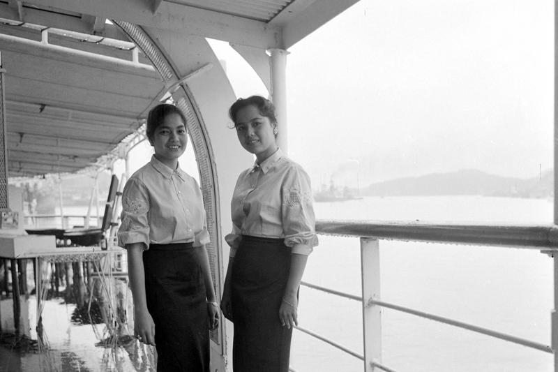 1959年5月31日，菲律賓展覽團團員在「拉布拉布」號合影。圖／聯合報系資料照片