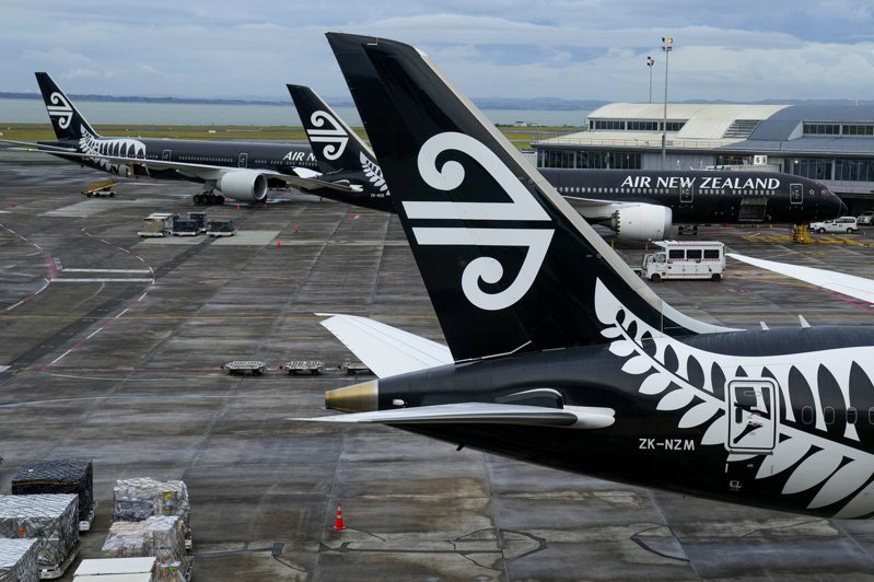 紐西蘭航空公司獲AirlineRatings.com評選為2023年最佳航空公司。 圖／美聯社資料照