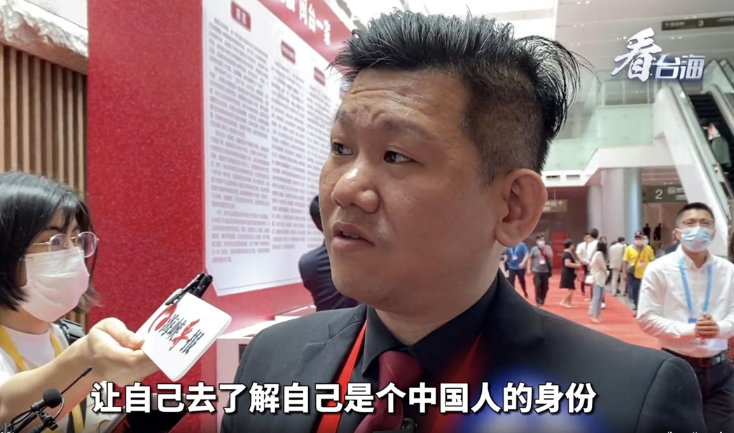 台籍跆拳道選手李東憲再度呼籲台灣民眾，做一個堂堂正正中國人。（截圖自《看台海》影...