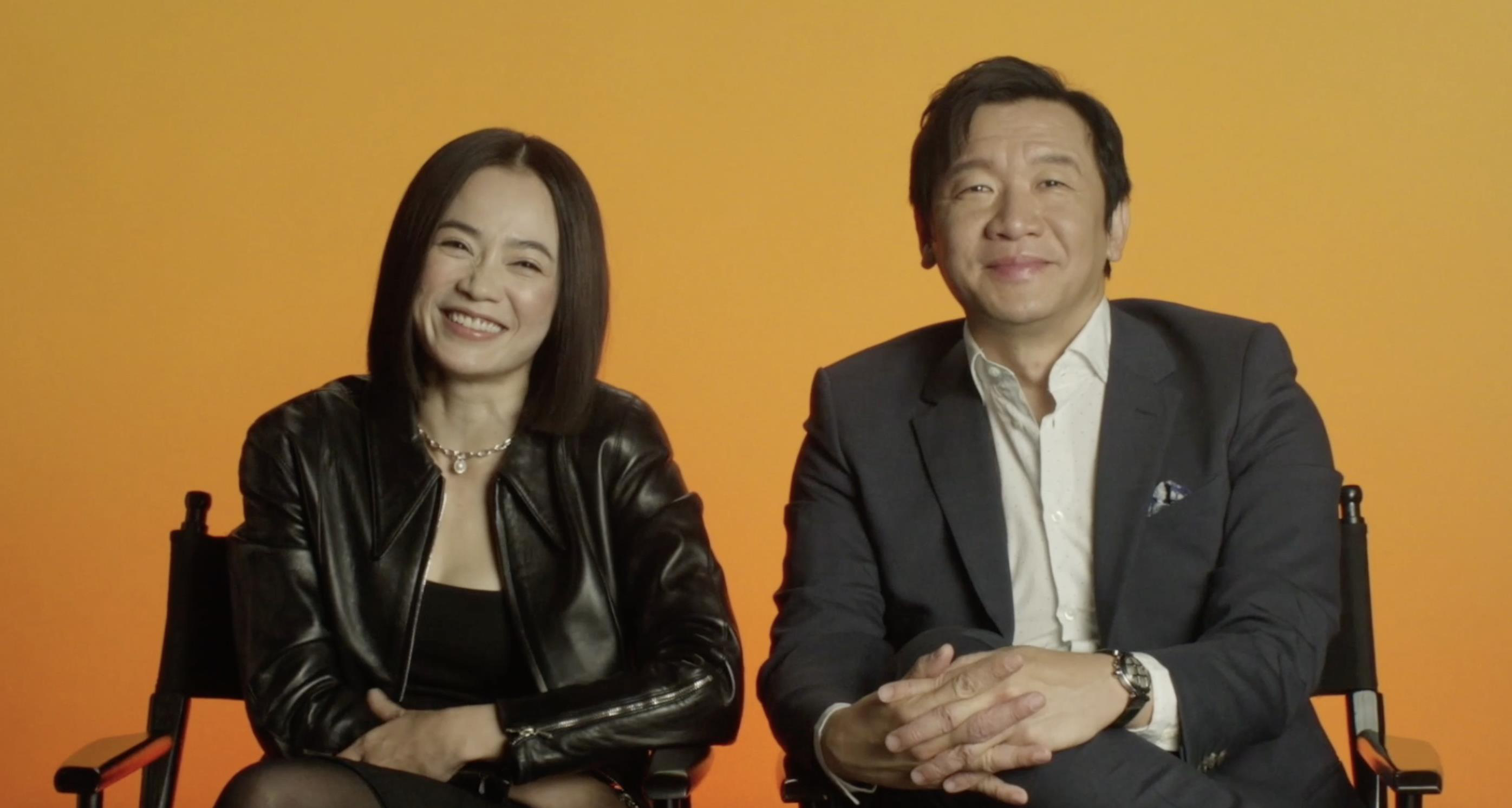 杨雁雁(左)、黄经汉拍摄“西游ABC”期间，时常分享育儿经。图／迪士尼提供