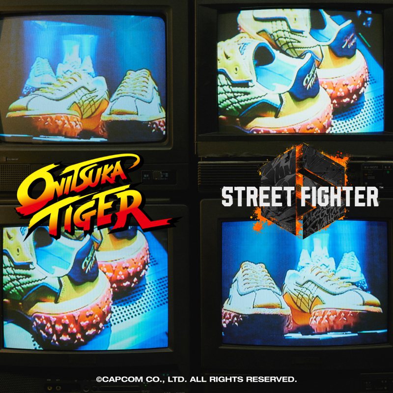 Onitsuka Tiger（鬼塚虎）攜手知名格鬥電玩「快打旋風6」將串連線上與線下，讓玩家在虛擬世界，也能穿戴限定ENDACTUS鞋款。圖／Onitsuka Tiger提供