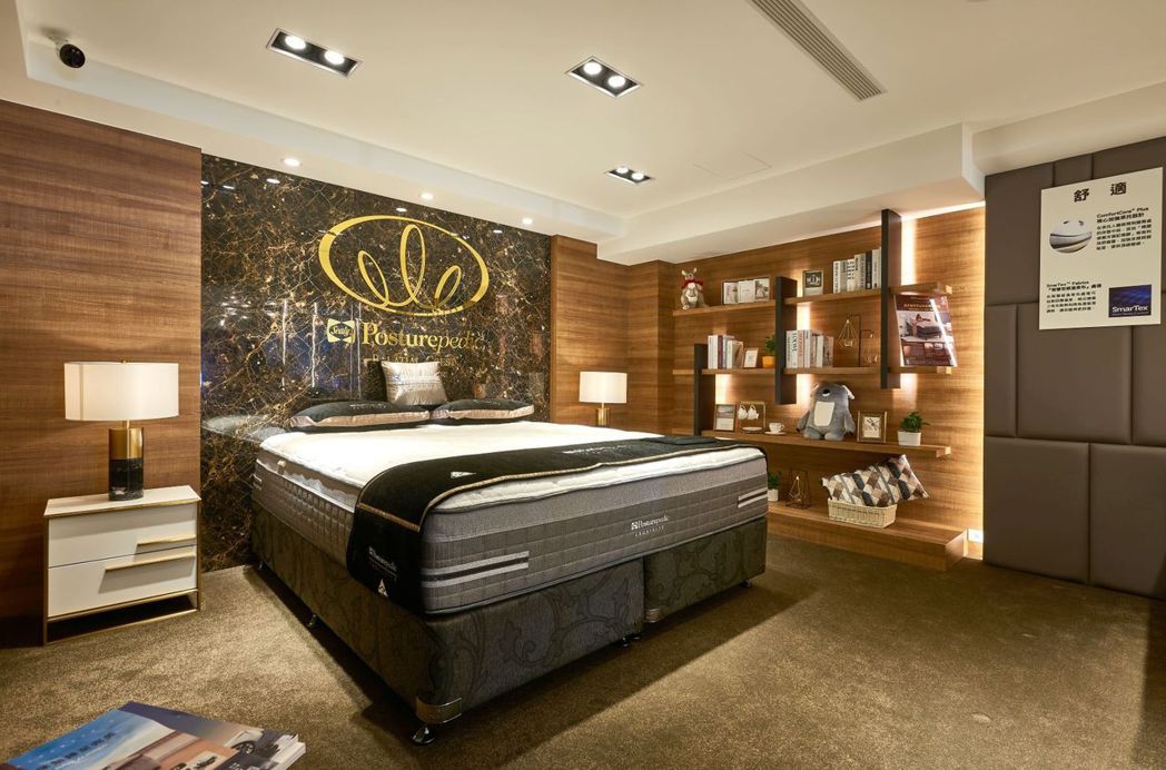 席伊麗床墊三重精品館澳洲皇冠區，整體試躺空間舒適尊榮。SEALY/提供