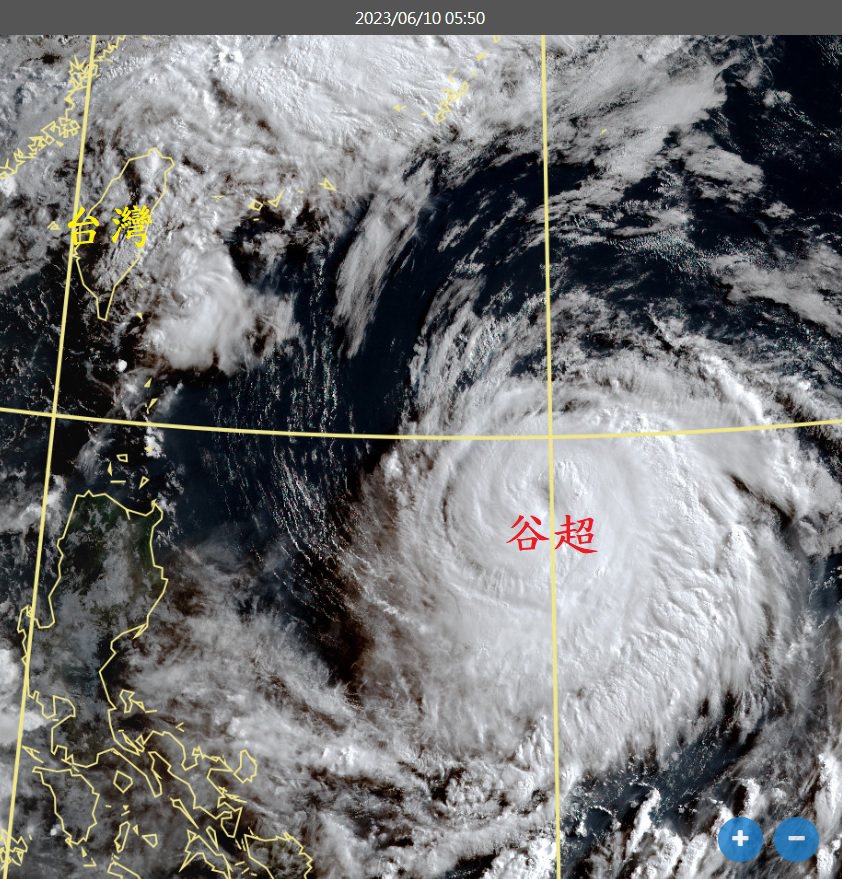 中度颱風谷超幾乎就是沿130度北上。圖／取自鄭明典臉書