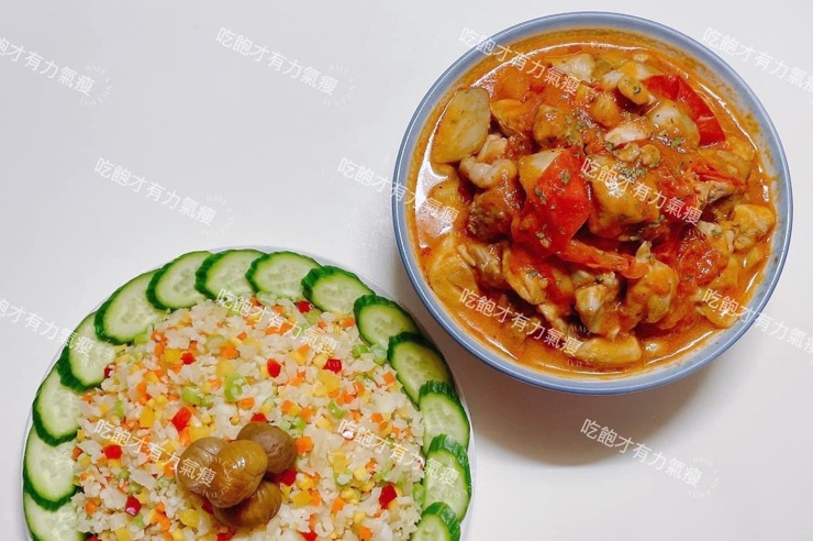 彩虹餐盤🌈減醣料理之茄汁杏鮑菇炒雞丁