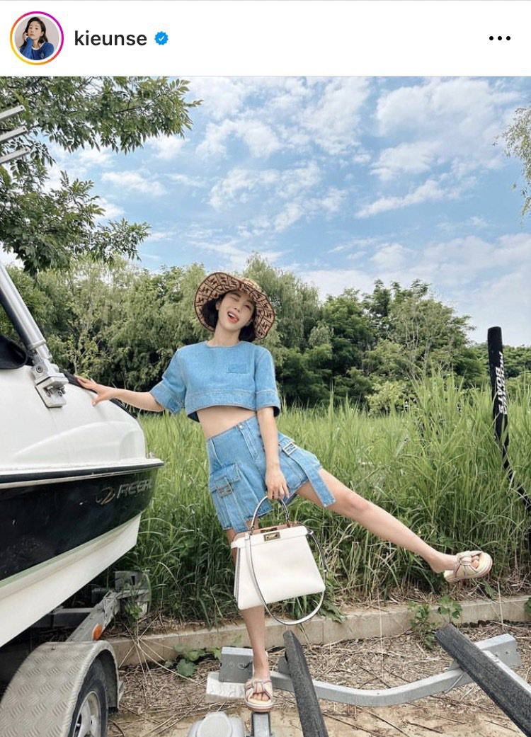 韓國女星奇恩世演繹FENDI全新2023 Astrology夏季限定系列。圖／摘自藝人IG