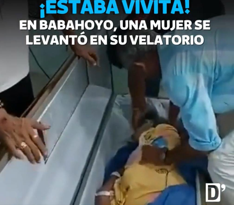 厄瓜多76歲婦女蒙托亞（Bella Montoya）上周被醫院宣告死亡，未料兩天後在自己的葬禮上「起死回生」，在敞開的棺材內大力呼吸。截自推特影片