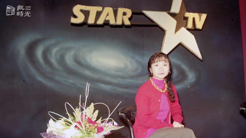 陶晶瑩主持衛視中文台綜藝節目「歡樂長短波」。圖／聯合報系資料照（1991/10/22　本報記者 攝影）