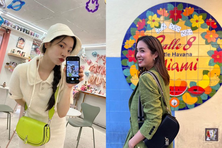 尋覓新包款就像是必做功課，不妨參考韓國女團TWICE成員多賢（左）、台灣女星莫允雯近期都愛上的Mila包。圖／摘自instagram