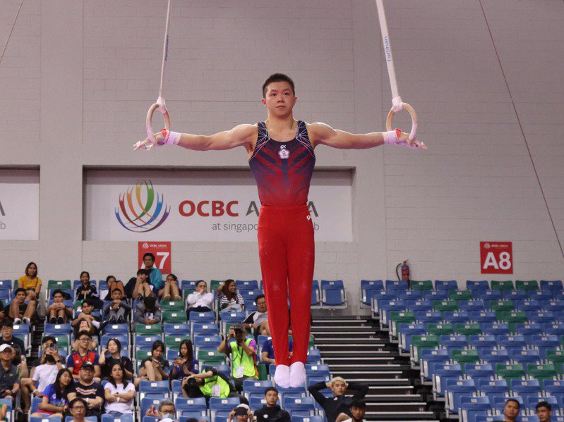 體操亞錦賽17日在新加坡進行個人項目決賽，台灣好手林冠儀在男子吊環獲得14.000分，名列第5。中央社
