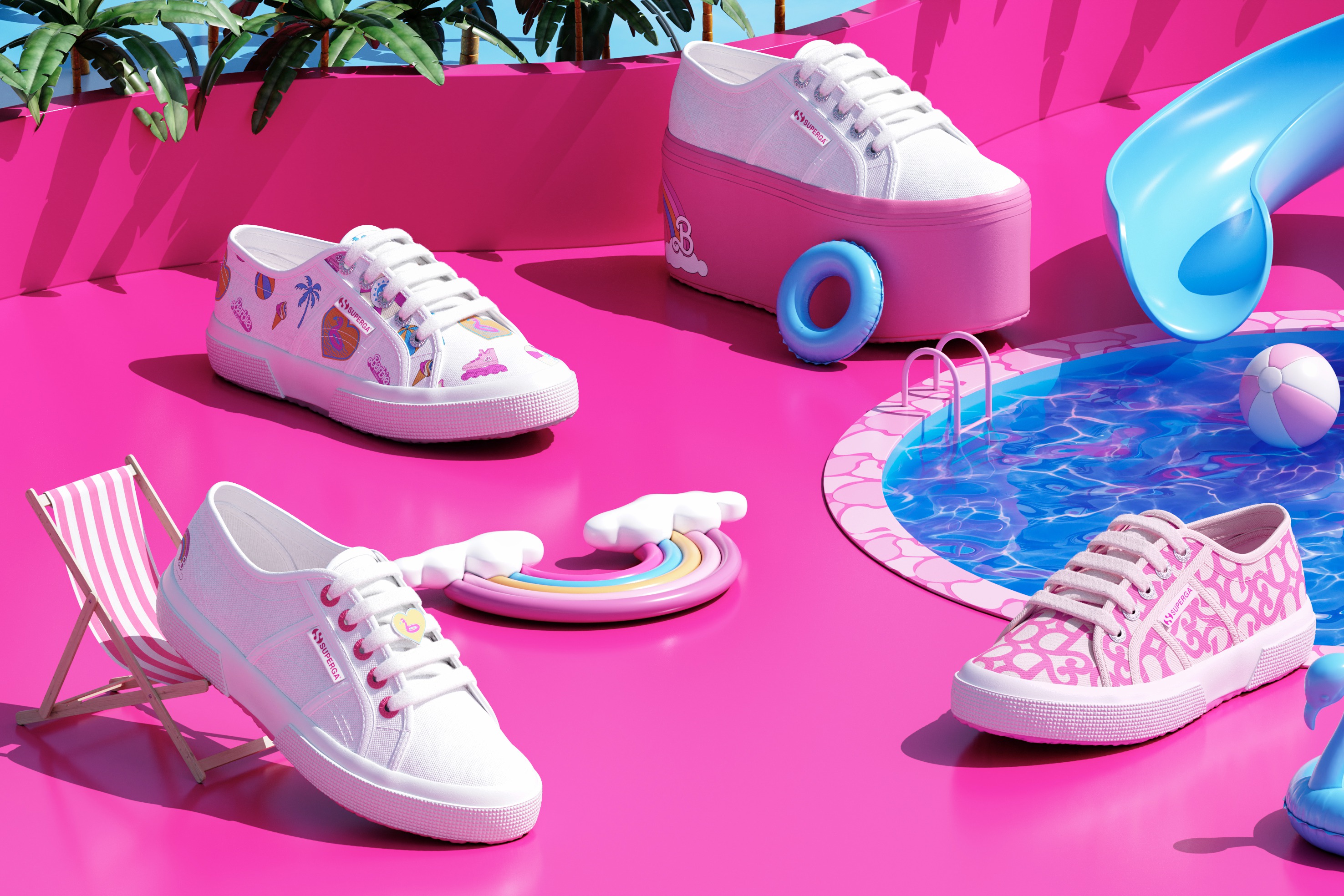Superga聯名電影「Barbie」小白鞋 大玩夢幻芭比粉設計好欠買！