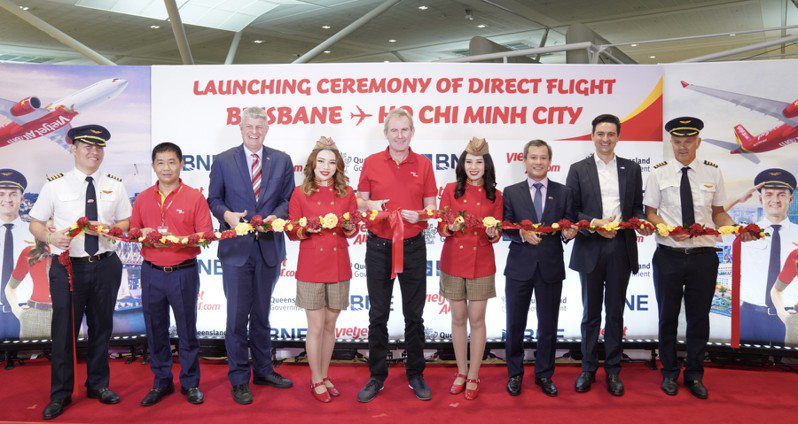 越南與昆士蘭省間的直飛航線首度於6月16日正式推出。越捷航空提供