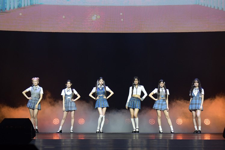 南韓當紅女團IVE來台演唱，又唱又跳誠意十足。圖／得藝室提供