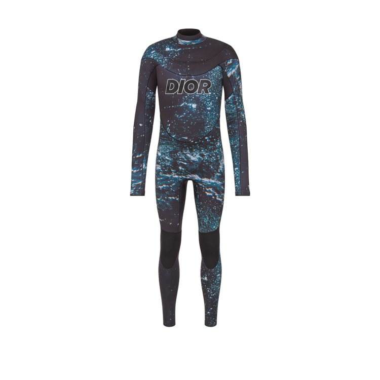 DIOR AND VISSLA DIORIVAGE海藍色印花潛水衣，11萬5,000元。圖／DIOR提供