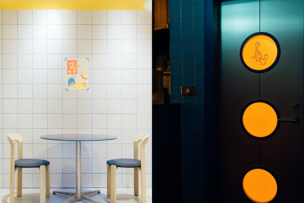 （左圖）高人氣的設計單椅Bruno Rey chair；（右圖）廁所門也藏有太空...