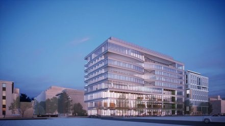 蔡明忠將資助喬治城大學法學院的華府校區興建占地20萬平方英尺的新大樓。/擷自喬治城大學