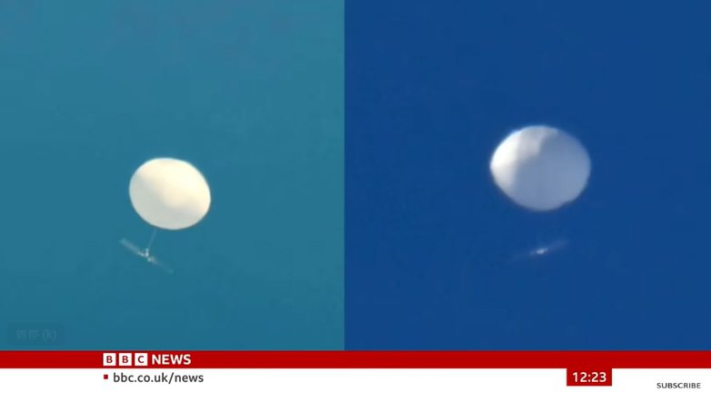 英國BBC節目揭露中國間諜氣球計畫在亞洲活動的新證據，包括氣球飛過日本及台灣上空。圖／擷自BBC News YouTube影片