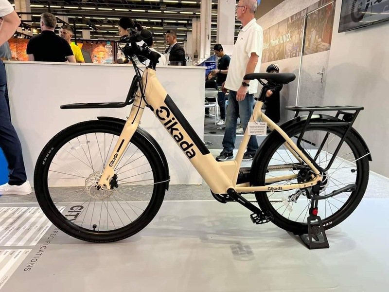 岱宇旗下電動輔助自行車品牌 Cikada 參加國際自行車展拚接單。圖/岱宇提供