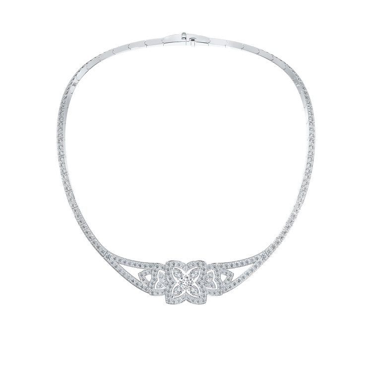Enchanted Lotus高級珠寶鑽石項鍊，約425萬元。圖／De Beers Jewellers提供